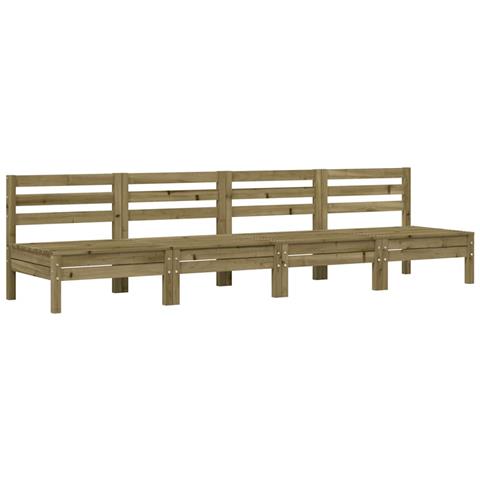 Lusso Casadino - Divani Senza Braccioli Da Giardino 4pz Legno Di Pino Impregnato - Foto 1