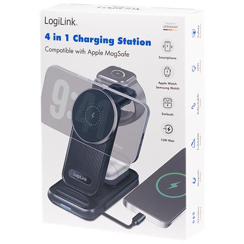 PA0292 Caricabatterie per dispositivi mobili Auricolare, Smartphone, Orologio intelligente Nero dC Carica wireless Ricarica rapida Interno - Foto 9