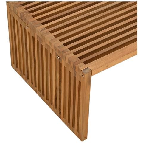 Tavolo Laterale da Giardino 90x49.7x36 cm Legno Massello Teak - Foto 9