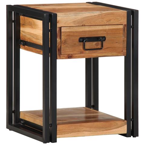Comodini 2 pezzi 40x35x50 cm Legno massello di acacia - Foto 1