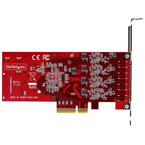 Scheda PCIe USB-C a 4 Porte, USB 3.2 10Gbps, Scheda di Espansione PCI Express USB Type-C con 4 Controller USB Indipendenti, Windows /Linux /macOS, TAA - Foto 2
