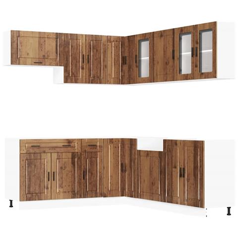 Set Mobili da Cucina 11 pz Porto Legno Antico in Truciolato - Foto 1