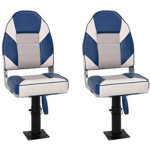 Set Sedile da Barca Pieghevole 4 pz con Schienale Alto - Foto 1