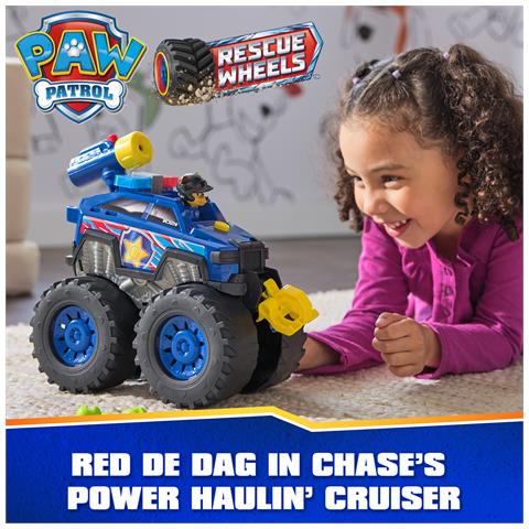 PAW Patrol : Rescue Wheels Chase Deluxe, Veicolo Giocattolo con Propulsore, Argano Motorizzato, Luci e Suoni, Giocattoli per Bambini e Bambine, 3+ Anni - Foto 2