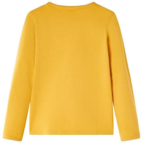 Maglietta per Bambini Maniche Lunghe Ocra Scuro 92 - Foto 2