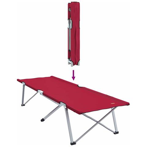 Letto da campeggio pieghevole Rosso 62 x 194 x 42 cm - Foto 9