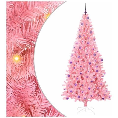 Albero di Natale con 300 LED con supporto Rosa 240 cm PVC - Foto 1