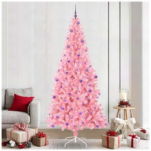 Albero di Natale con 300 LED con supporto Rosa 240 cm PVC - Foto 2