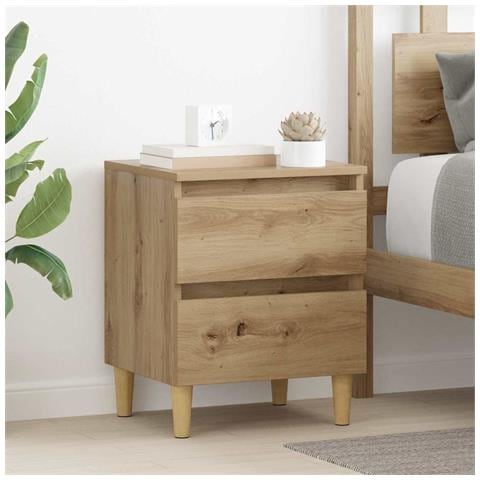 Armadietto per letto Rovere artigianale 40 x 35 x 50 cm - Foto 2