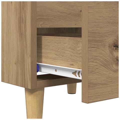Armadietto per letto Rovere artigianale 40 x 35 x 50 cm - Foto 9