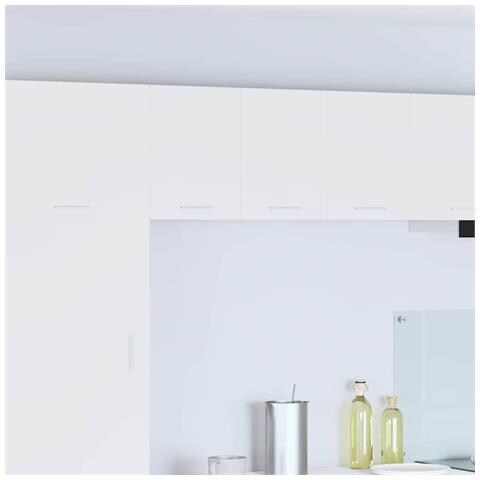 Armadio pensile con porta Riga 2 pcs Bianco 30 x 31 x 40 cm - Foto 2