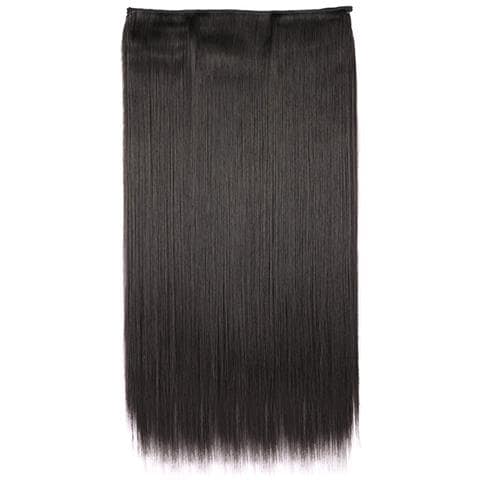 Extension Capelli Sintetici Neri Lisci - Parrucca Con Filo Di Pesce - Foto 2