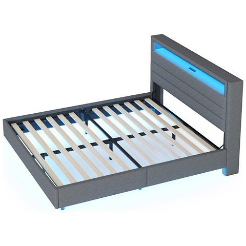 Letto Multifunzionale Con Led, Usb E Testiera Girevole - Foto 2