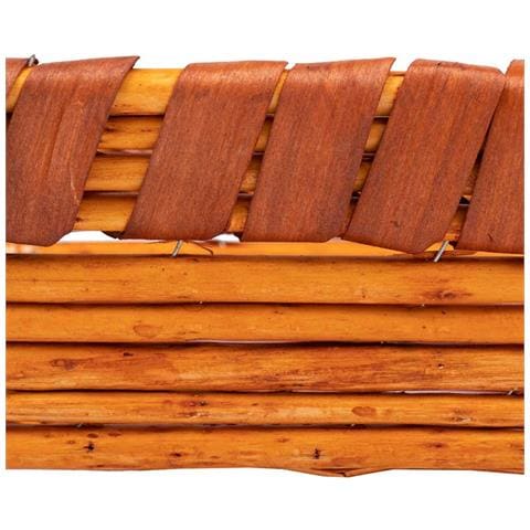 Vassoio In Vimini E Legno 38x22x9/12,5h Cm - Foto 7