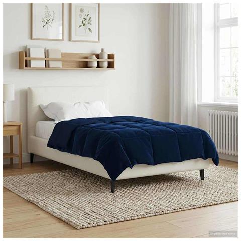 Piumone Completo Annuale Blu Scuro 155 x 200 cm Microfibra - Foto 2
