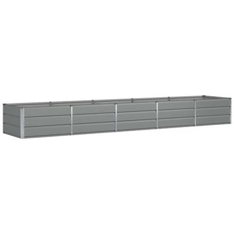 Fioriera Grigio chiaro 400 x 80 x 45 cm Acciaio - Foto 1
