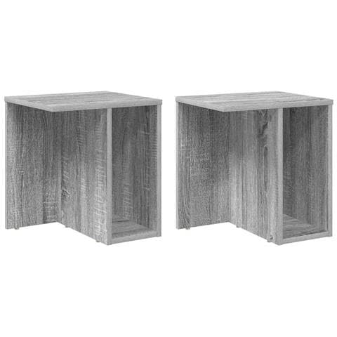 Tavolino 2 pcs Grigio Sonoma 37 x 32 x 40 cm Legno multistrato - Foto 1