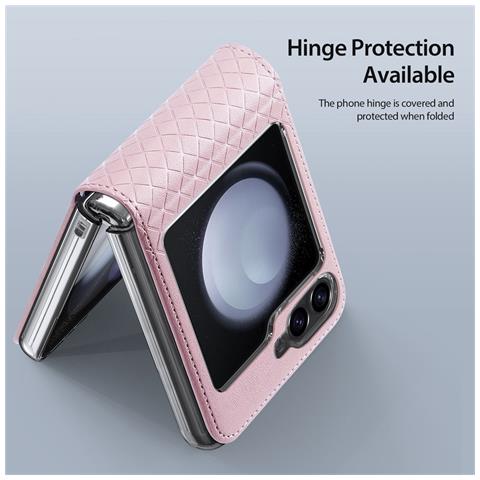 Cover per Galaxy Z Flip7 FE 5G - PC+Pelle /PU, Rosa - Foto 2