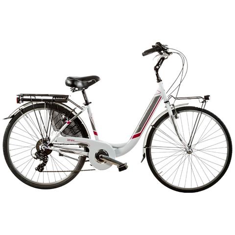 Bici Alluminio Da Donna Misura 26 X 1,75 Bicicletta Linea Venere City Bike Con Cambio 6v Completa Di Accessori Luci A Led - 40 Nero Opaco - Foto 2