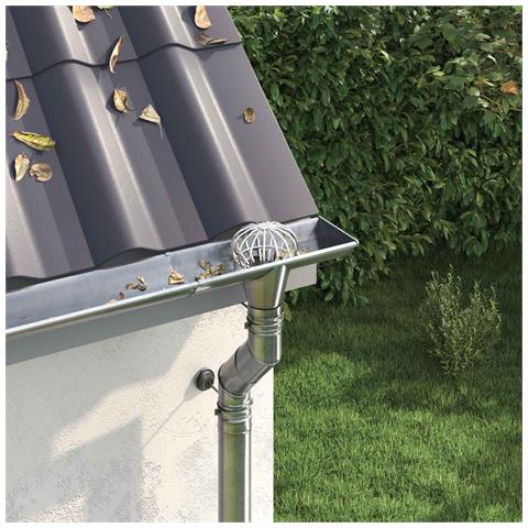 Protezione Foglie per Grondaia 2 pcs Argento 110 mm - Foto 2
