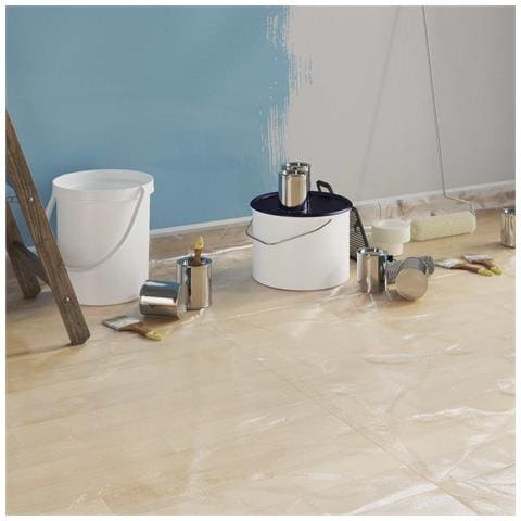 Telo per Polvere con Nastro Adesivo 12 pcs 110 x 3300 cm HDPE - Foto 2