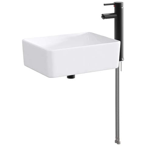 Lavabo da bagno Nero Opaco 40,5 x 30,5 x 13 cm Metallo - Foto 1