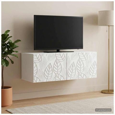 Mobile Porta TV da Muro 78,5 x 31 cm Bianco - Foto 2