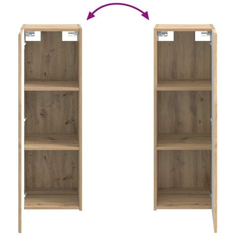 Set di mobili per il bagno 2 pz Rovere Artigianale - Foto 2