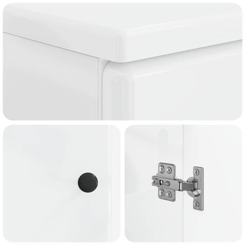Set di armadietti da bagno in 3 pezzi BREDA Bianco Lucido - Foto 2