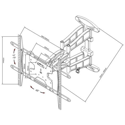 Supporto a Parete LED-W550 per Monitor LCD /LED /Plasma - Foto 4