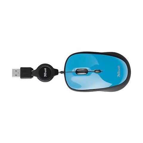 Mouse Ottico USB a Filo Retraibile Blu - Foto 3