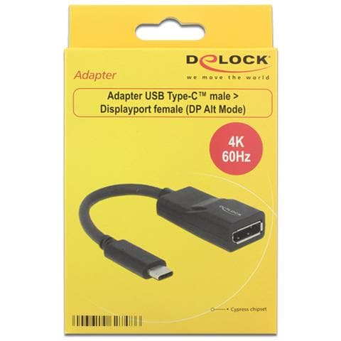 62748 USB Type-C Displayport Nero cavo di interfaccia e adattatore - Foto 3
