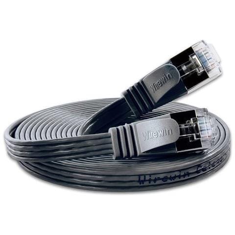 Cavo Di Collegamento Rete Rj45 Cat 6 U / ftp 0.5 M Nero Piatto - Foto 1