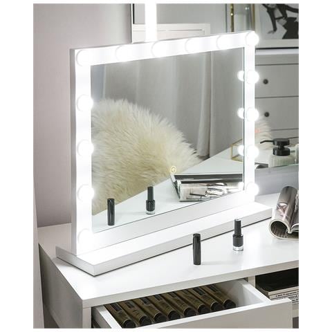 Specchio A Led Bianco 50 X 60 Cm Beauvoir - Foto 13