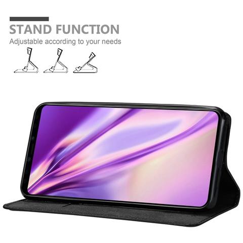 Cadorabo Custodia Compatibile Con Google Pixel 4 In Nero Di Notte - Coperchio Protettiva Con Chiusura Magnetica, Funzione Stand E Tasca Per Le Carte - Foto 5