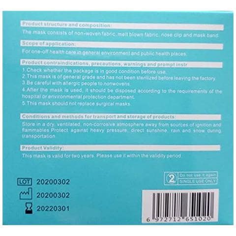 Maschera 3 Strati-filtro Per Polvere, Chirurgico Cf. 50 Pezzi - Foto 3