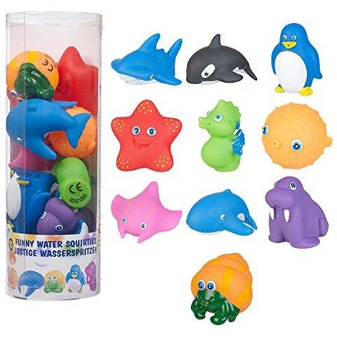 Bambini Acqua Del Bagno Squirties Animali Bathtime Squirter Rubber Fun Set In Vasca Childs - Foto 1