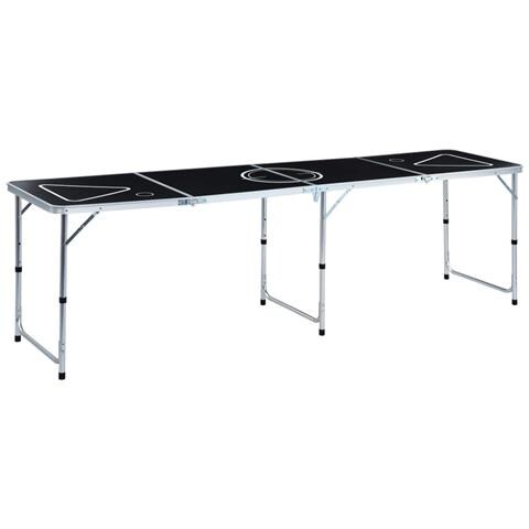Tavolo Da Beer Pong Pieghevole 240 Cm Nero - Foto 1