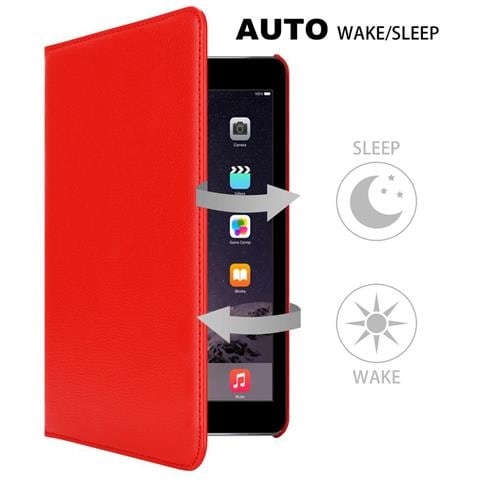 Cadorabo Custodia Per Tablet Compatibile Con Apple Ipad Air 2 2014 / Ipad Air 2013 In Rosso Papavero - Coperchio Protettivo Con Auto Wake Up, Con Funzione Stand E Chiusura A Fascia Elastica - Foto 2