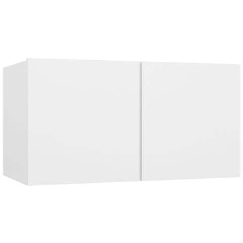 Set Mobili Porta TV 4 pz Bianco in Legno Multistrato - Foto 6