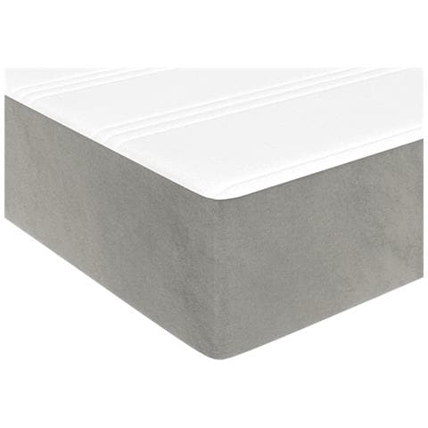 Materasso A Molle Grigio Chiaro 100x200x20 Cm In Velluto - Foto 6