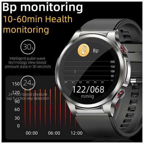Smartwatch Con Ecg, Pulsazioni, Ossigeno Nel Sangue, Monitor Del Sonno Black - Foto 16