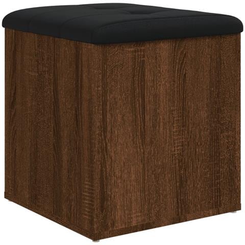 Panca Portaoggetti Rovere Marrone 42x42x45 Cm Legno Multistrato - Foto 2