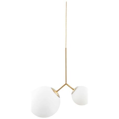 Sospensione Due Globi Opali Due Volte - Foto 1