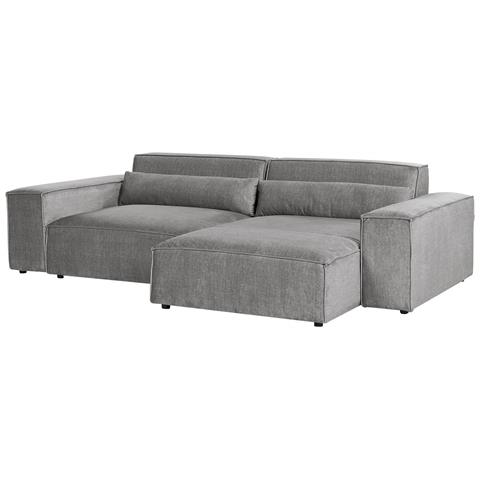 2 Posti Hellnar Tessuto Grigio Con Ottomana Lato Sinistro - Foto 2