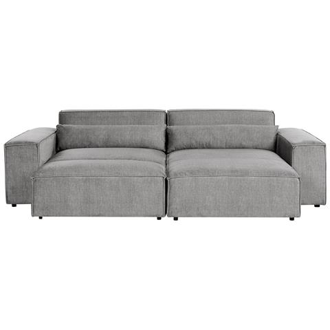 2 Posti Hellnar Tessuto Grigio Con Ottomana Lato Sinistro - Foto 15