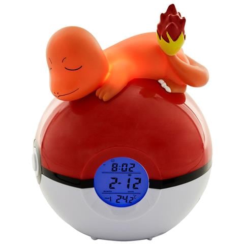 Radiosveglia Luminosa Modello Salamèche Addormentato Su Poké Ball, Rosso - Foto 1