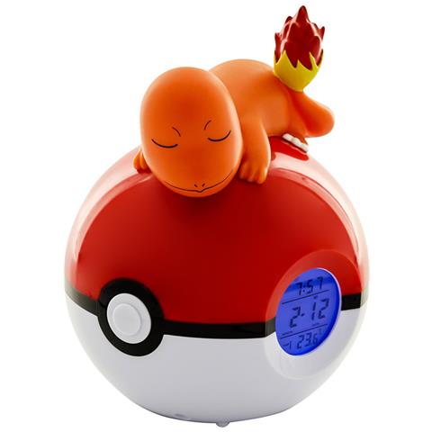 Radiosveglia Luminosa Modello Salamèche Addormentato Su Poké Ball, Rosso - Foto 2