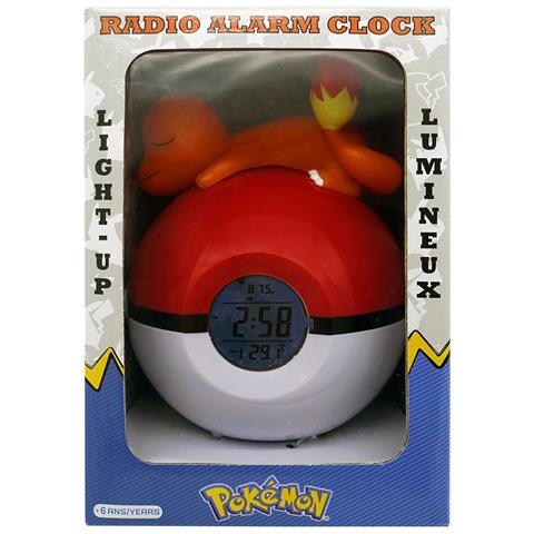Radiosveglia Luminosa Modello Salamèche Addormentato Su Poké Ball, Rosso - Foto 4