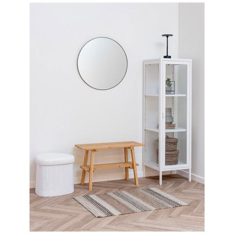 Pouf Medford - Bianco - Poliestere - 42,5x36,5x37,5 Cm - Foto 6